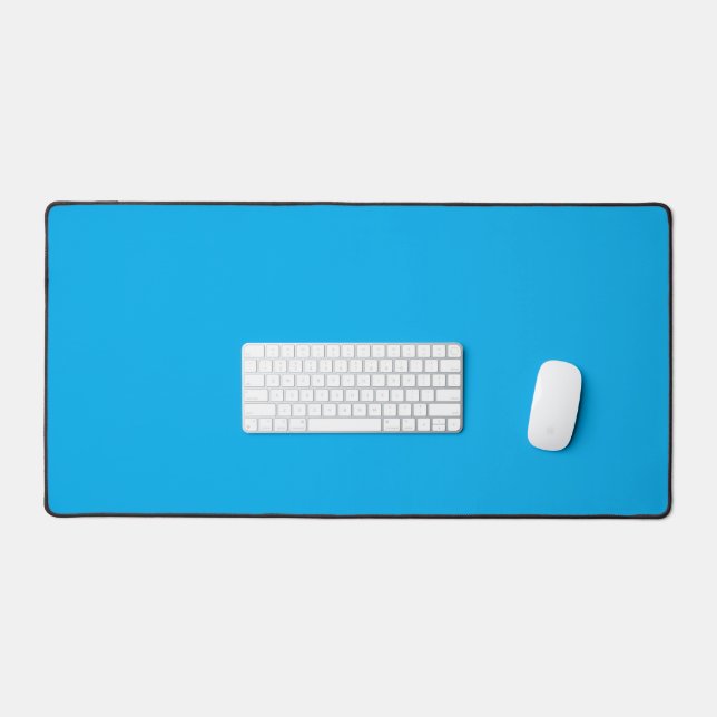 Solid Cyan Blue Background  Schreibtischunterlage (Tastatur & Maus)