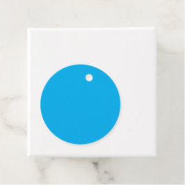 Solid Cyan Blue Background | Sommerminimalstil Geschenkanhänger