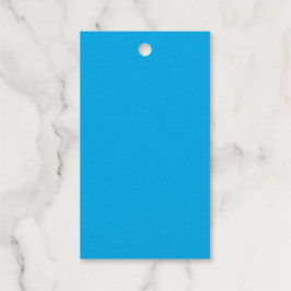Solid Cyan Blue Background | Sommerminimalstil Geschenkanhänger