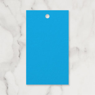 Solid Cyan Blue Background   Sommerminimalstil Geschenkanhänger
