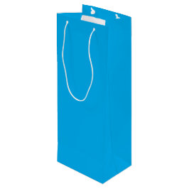 Solid Cyan Blue Background | Summer Minimal Style Geschenktüte Für Weinflaschen