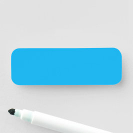 Solid Cyan Blue Background | Summer Minimal Style Namensschild