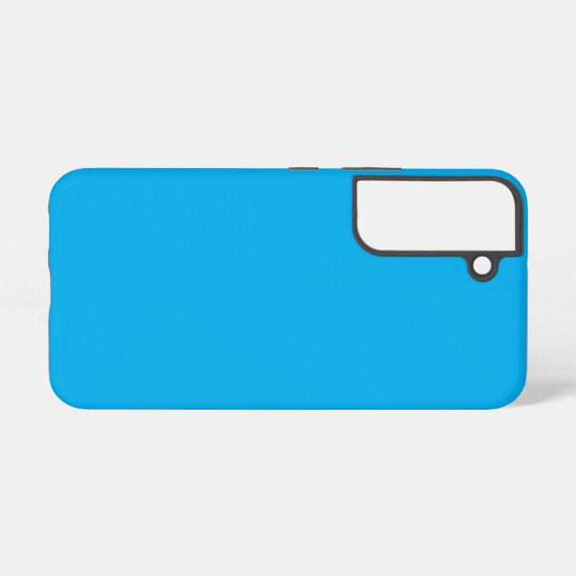Solid Cyan Blue Background | Summer Minimal Style Samsung Galaxy Hülle (Rückseite (Horizontal))