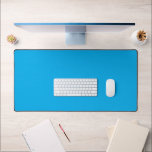 Solid Cyan Blue Background | Summer Minimal Style Schreibtischunterlage<br><div class="desc">Bold solid cyan blue background with minimal texture – perfect for summer designs, travel vibes, and fresh starts. Infuse your designs with a refreshing burst of color using this Solid Cyan Blue Background featuring a clean, minimalist texture. Perfectly capturing the vibrant, carefree essence of summer, this versatile backdrop evokes the...</div>