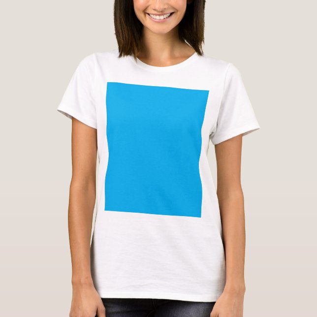 Solid Cyan Blue Background | Summer Minimal Style T-Shirt (Vorderseite)