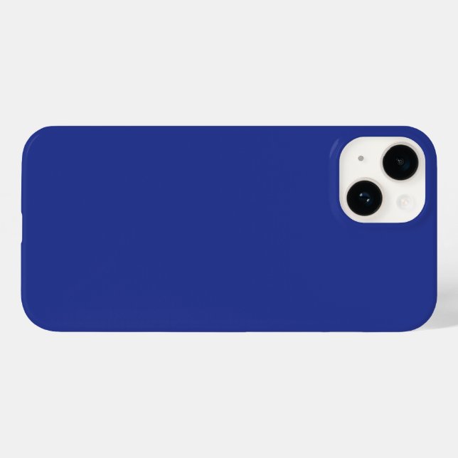 Solid Deep Blue Backdrop | Bold Minimalist Design Case-Mate iPhone 14 Hülle (Rückseite (Horizontal))