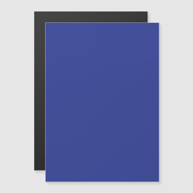 Solid Deep Blue Backdrop | Bold Minimalist Design Magneteinladung (Vorne/Hinten)
