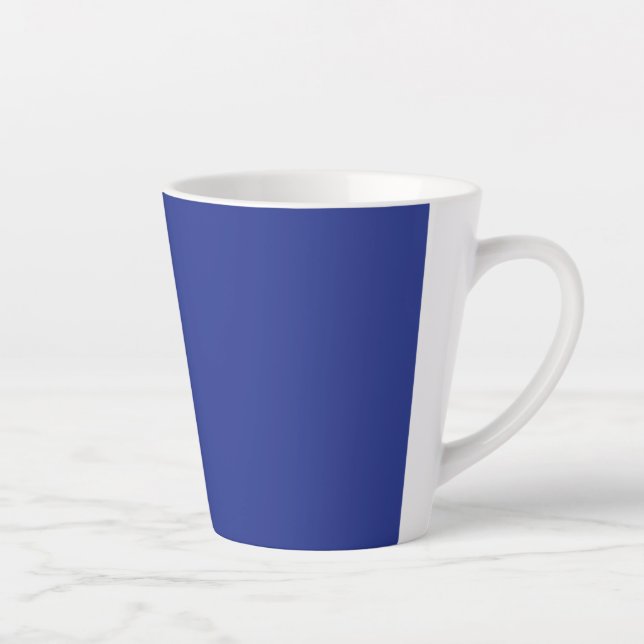 Solid Deep Blue Backdrop | Bold Minimalist Design Milchtasse (Rechts)