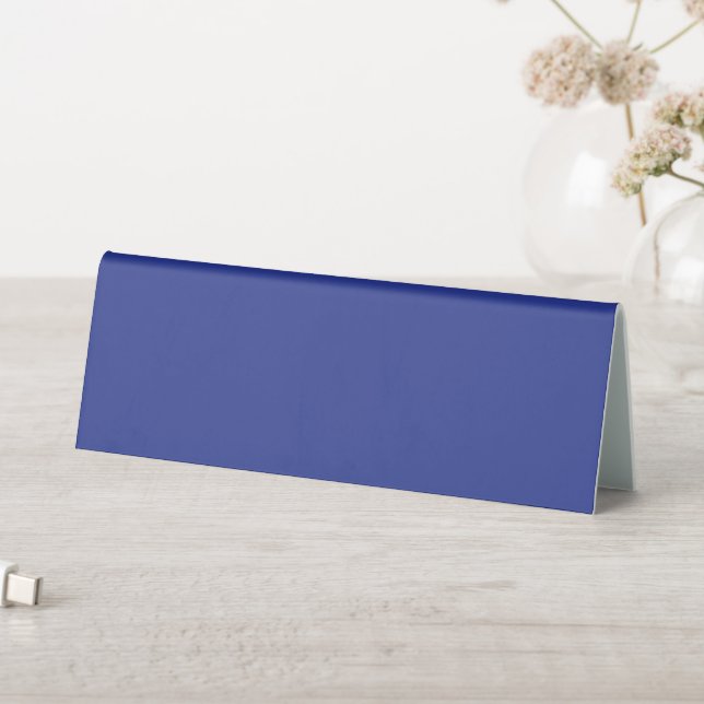 Solid Deep Blue Backdrop | Bold Minimalist Design Tischaufsteller (In Situ (Tisch))