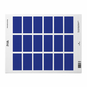 Solid Deep Blue Background Minimalistisches Desi Adressaufkleber
