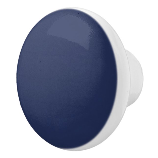 Solid Deep Blue Keramik Knob Keramikknauf (Rechts)