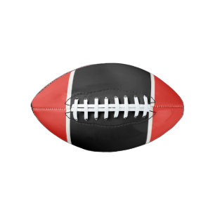Solid-Design mit rotem Schwarzweiß und weißem Stre Football