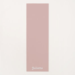 Solid Dusty Blush Retro Schriftart Yogamatte
