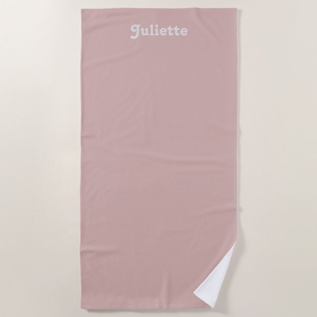 Solid Dusty Blush Strandtuch (Vorderseite)