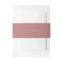 Solid Dusty Rose Farbe Hochzeitsfeier Einladung Ba