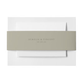 Solid Earthy Sage Green Wedding Einladungsbanderole