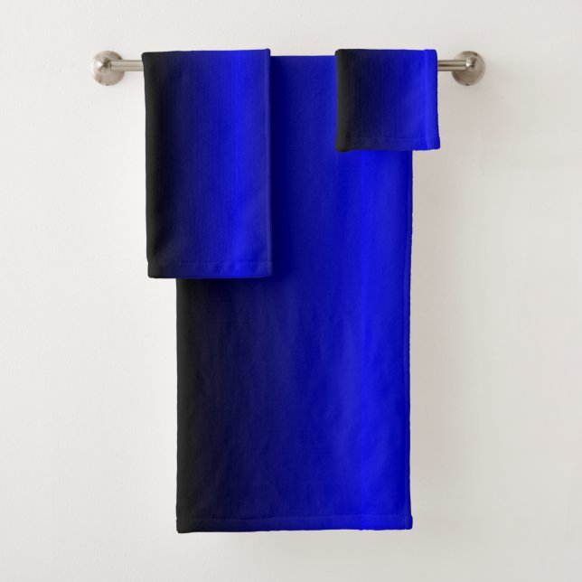 Solid Electric Blue Badhandtuch Set (Insitu)