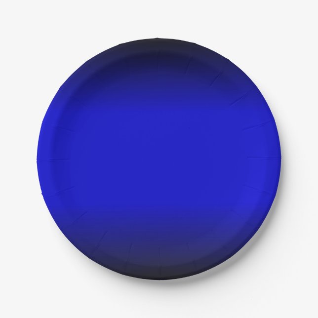 Solid Electric Blue Pappteller (Vorderseite)
