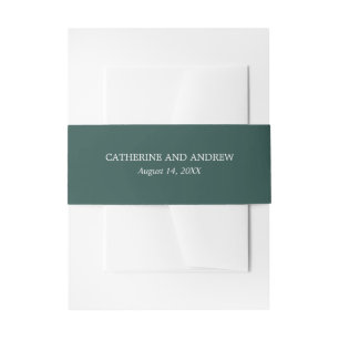 Solid Emerald Green Wedding Einladung Bly Band