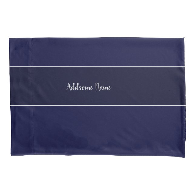Solid Farbe Navy Blue Handy Kissenbezug (Vorderseite)