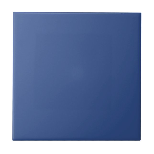 Solid Farbe schlicht cool Blau Fliese (Vorderseite)