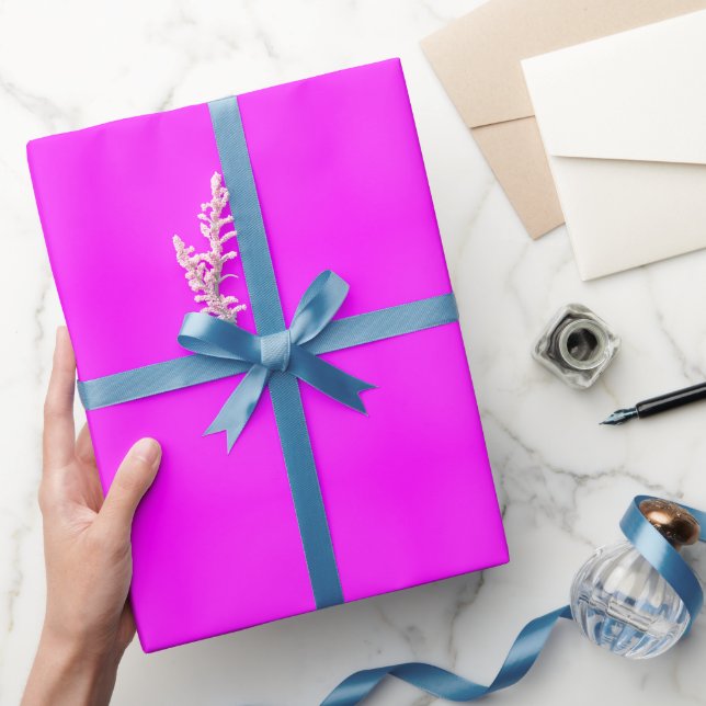 Solid fluoreszierende leuchtende Neon-Kruste rosa  Geschenkpapier (Schenken)