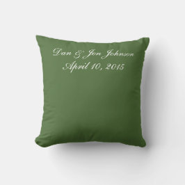 Solid Forest Green Individuelle Name Throw Kissen