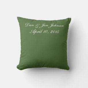 Solid Forest Green Individuelle Name Throw Kissen