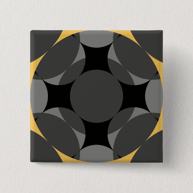 Solid Four Star Circle Cross von Kenneth Yoncich Button (Vorderseite)