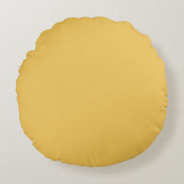 Solid Gold Grade A Cotton Round Throw Kissen (16")