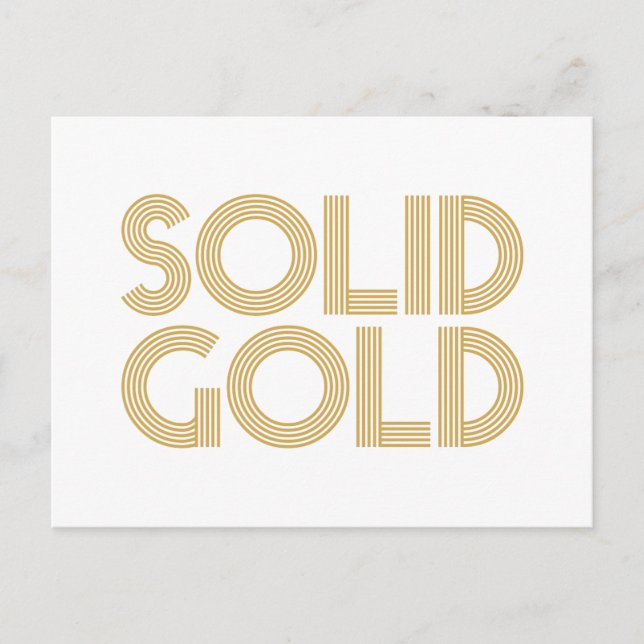 SOLID GOLD POSTKARTE (Vorderseite)