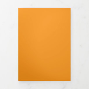 Solid Golden Orange Hintergrund Warmes, reichhal Dreifach Gefaltete Einladung