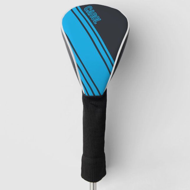 Solid grau und blau individuell anpassbar golf headcover (Vorderseite)