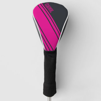 Solid grau und rosa individuell anpassbar golf headcover