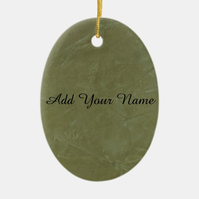 Solid Green Keramik Ornament (Vorne)