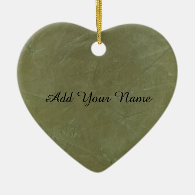 Solid Green Keramikornament (Vorne)