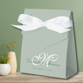Solid Green Mit Monogramm Custom Wedding Geschenkschachtel