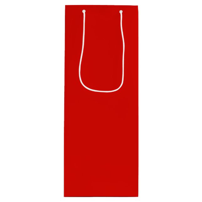 Solid Holly Red Geschenktüte Für Weinflaschen (Vorderseite)