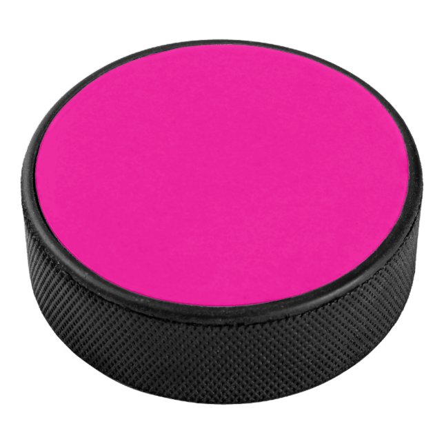 Solid Hot Pink Eishockey Puck (3/4)