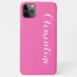 Solid-Hot-Pink-Hintergrund, Name Monogramm Case-Mate iPhone Hülle