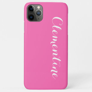 Solid-Hot-Pink-Hintergrund, Name Monogramm Case-Mate iPhone Hülle