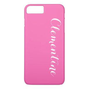 Solid-Hot-Pink-Hintergrund, Name Monogramm Case-Mate iPhone Hülle