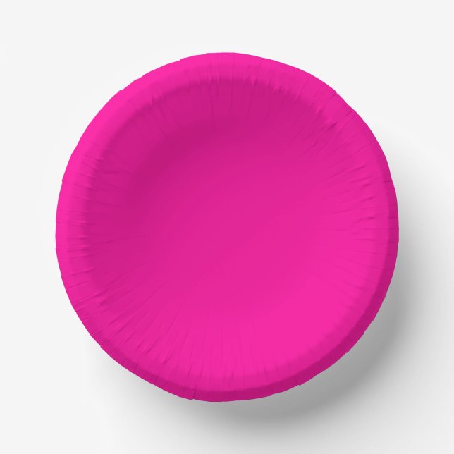Solid Hot Pink Pappteller (Vorderseite)
