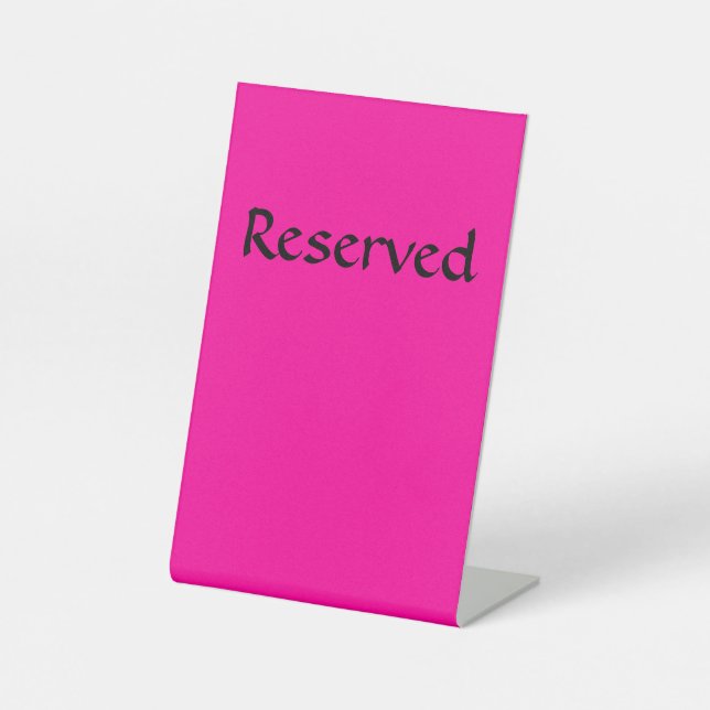 Solid Hot Pink Sockelschild (Vorderseite)