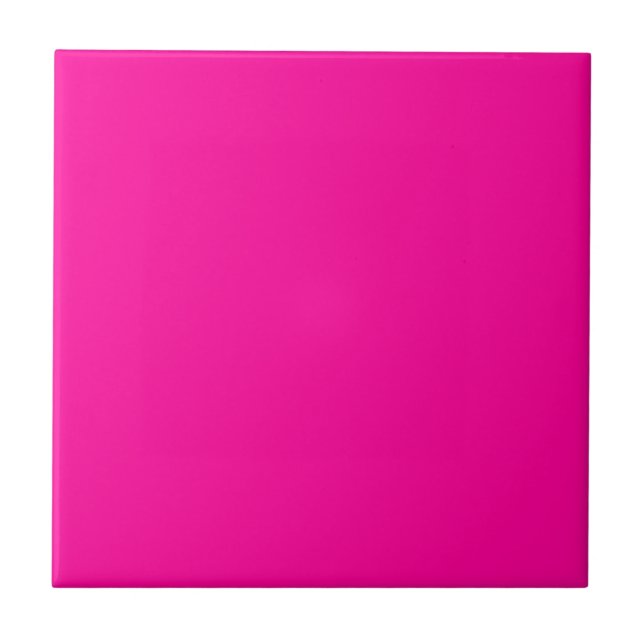 Solid Hot Pink Tile Fliese (Vorderseite)