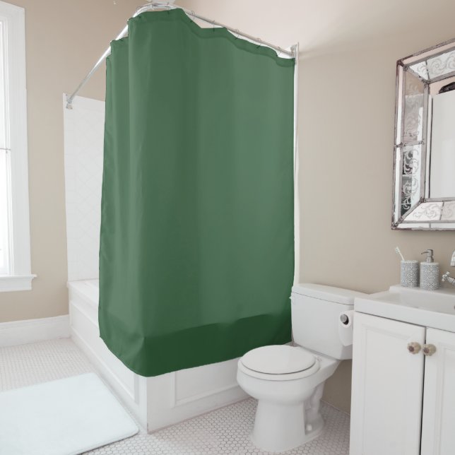 Solid Hunter Green Duschvorhang (Beispiel)