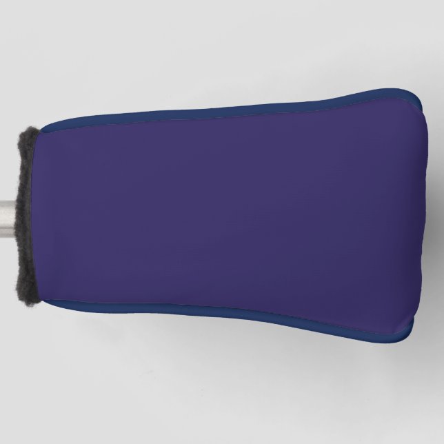 Solid Indigo Blue Elegante Modernes Minimalistisch Golf Headcover (Vorderseite)