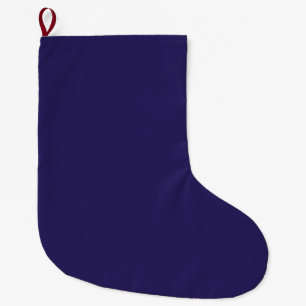 Solid Indigo Blue Elegante Modernes Minimalistisch Großer Weihnachtsstrumpf