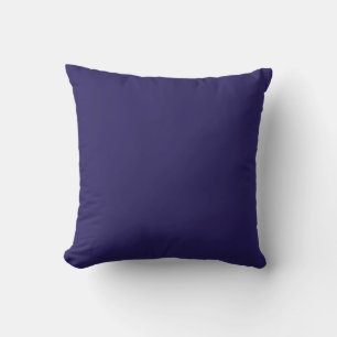 Solid Indigo Blue Elegante Modernes Minimalistisch Kissen
