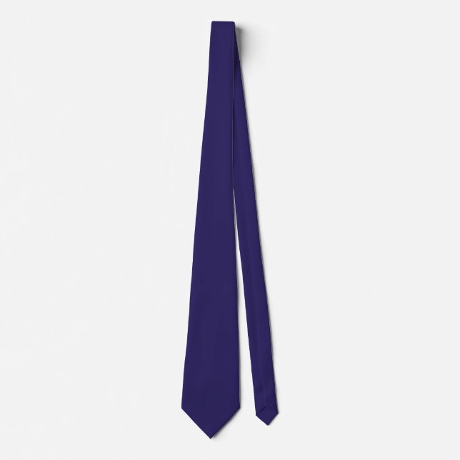 Solid Indigo Blue Elegante Modernes Minimalistisch Krawatte (Vorderseite)